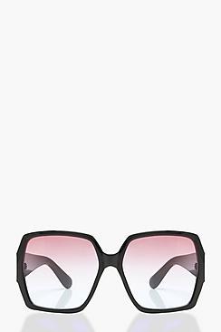 Boohoo Ombre Lens Oversized Sunglasses