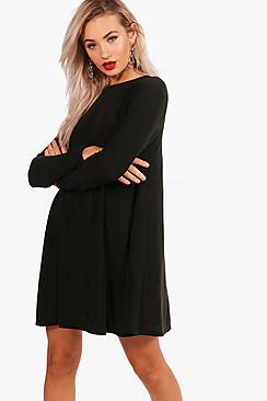 Boohoo Olivia Fine Knit Swing Dress