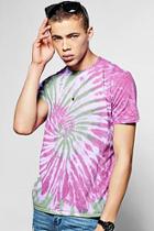 Boohoo Tie Dye T Shirt In Purple