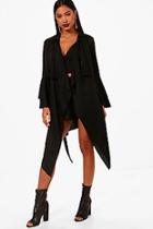 Boohoo Flared Sleeve Waterfall Jacket