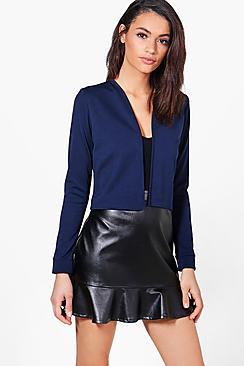 Boohoo Alice Crop Edge To Edge Jacket
