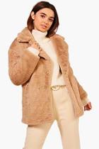 Boohoo Petite Isabella Oversized Collar Luxe Faux Fur Coat