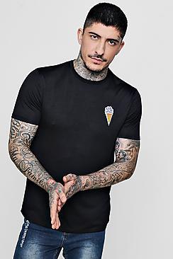 Boohoo Ice Cream Badge T-shirt