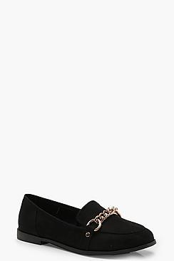 Boohoo Chain Trim Loafers