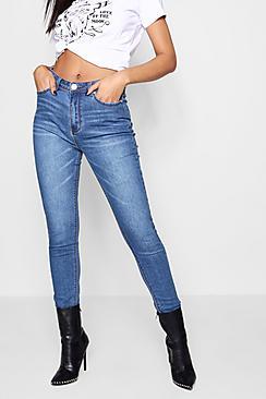 Boohoo 30 Leg High Waist Skinny Jeans
