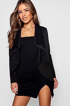 Boohoo Petite Daphne Short Length Ponte Duster