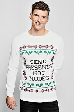 Boohoo Presents/pictures Knitted Christmas Jumper