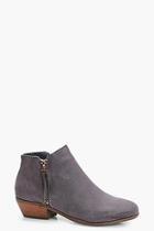 Boohoo Eve Zip Trim Ankle Boots