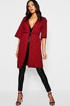 Boohoo Kimono Sleeve Pocket Duster