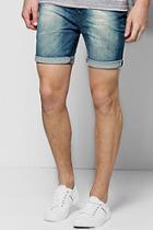 Boohoo Skinny Stretch Denim Shorts