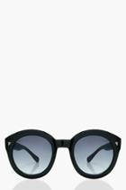 Boohoo Rosie Black Frame Oversized Sunglasses Black