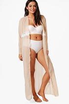 Boohoo Plus Maxi Trim Detail Beach Cover Up