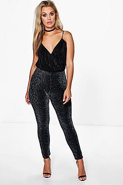 Boohoo Plus Abbi Shimmer Legging