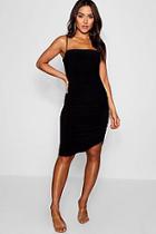 Boohoo Scarlett Ruched Side Midi Dress