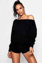 Boohoo Saskia Jumper And Shorts Heavy Knitted Set