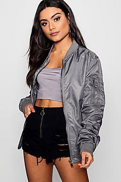 Boohoo Oversized Bomber Jacket