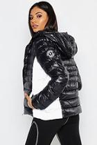 Boohoo Tall Reflective Panel Quilted Jacket