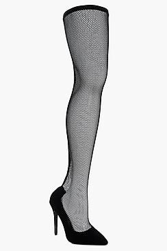 Boohoo Caroline Knee High Mesh Heel
