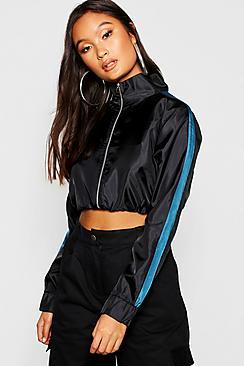 Boohoo Shell Suit Zip Through Track Top