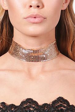 Boohoo Maya Metal Chainmail Choker
