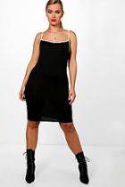Boohoo Plus Esther Contrast Binding Bodycon Dress