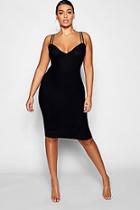 Boohoo Plus Double Strap Sweetheart Bodycon Midi