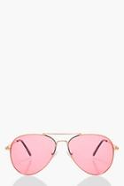Boohoo Nancy Pink Tint Aviator