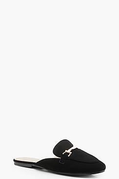 Boohoo Eva Metal Trim Mule Loafers