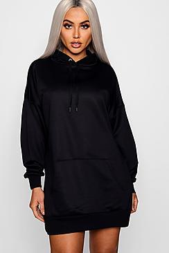 Boohoo Lola The Perfect Oversized Hooded Sweat Dress