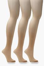 Boohoo Nudes Collection 20 Denier 3 Pack Tights - Tan