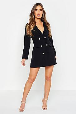 Boohoo Petite Button Through Blazer Dress