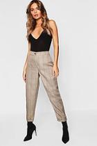 Boohoo Checked Tapered Trousers