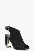 Boohoo Imogen Wide Fit Metallic Heel Clip Shoe Boots