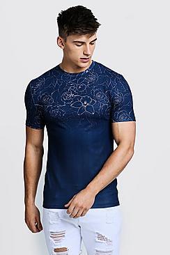 Boohoo Man Signature Muscle Fit Rose Faded T-shirt