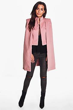 Boohoo Ava Wool Look Cape