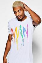 Boohoo Man Pride Drip T-shirt
