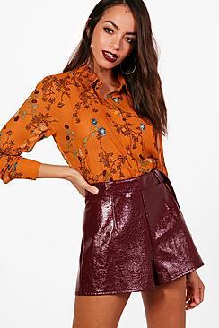 Boohoo Sophia Woven Floral Oversized Shirt