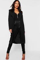 Boohoo Oversized Fold Over Duster