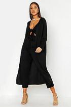 Boohoo Raglan Sleeve Linen Kimono