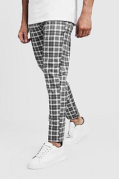 Boohoo Check Smart Jogger Trouser