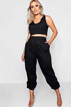 Boohoo Plus Woven Pocket Detail Cargo Trouser