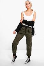 Boohoo Amelle Soft Knit Contrast Cuff Joggers