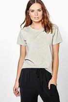Boohoo Lois Metallic Cuff T-shirt