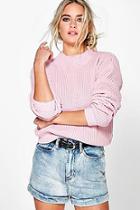 Boohoo Linda Open Knit Turtle Neck Jumper