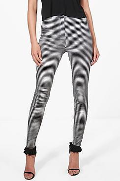 Boohoo Alex Gingham Skinny Tube Jeans