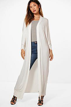 Boohoo Millie Crochet Trim Kimono