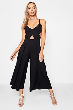Boohoo Kiera Cut Out Culotte Jumpsuit