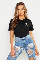 Boohoo Aquarius Zodiac Pocket Print T-shirt