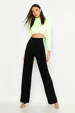 Boohoo Tall Slinky Wide Leg Trousers