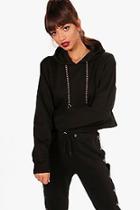 Boohoo Alice Metal Chain Drawcord Hoody